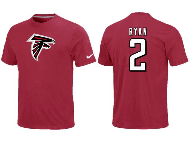 Nike Atlanta Falcons 2 ryan Name & Number Red NFL T-Shirt Cheap