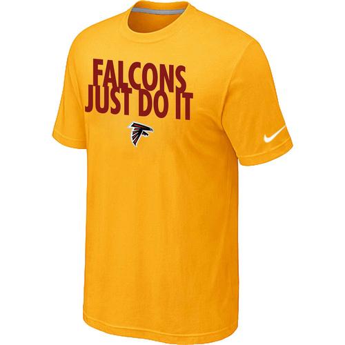 Nike Atlanta Falcons Just Do It Yellow NFL T-Shirt Cheap