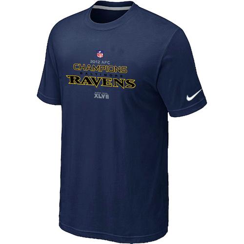 Nike Baltimore Ravens 2012 AFC Conference Champions Trophy Collection Long D.Blue NFL T-Shirt Cheap