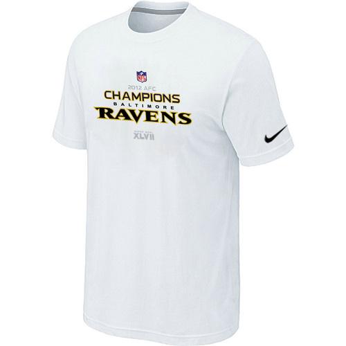 Nike Baltimore Ravens 2012 AFC Conference Champions Trophy Collection Long White NFL T-Shirt Cheap