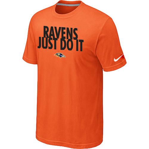 Nike Baltimore Ravens Just Do It Orange NFL T-Shirt Cheap