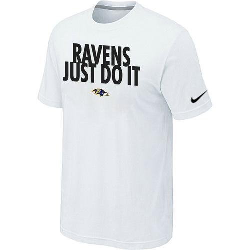 Nike Baltimore Ravens Just Do It White NFL T-Shirt Cheap
