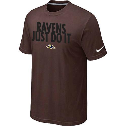 Nike Baltimore Ravens Just Do It Brown NFL T-Shirt Cheap