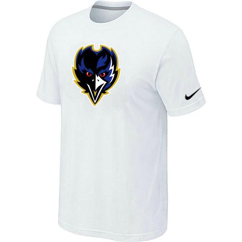 Nike Baltimore Ravens Tean Logo White NFL T-Shirt Cheap