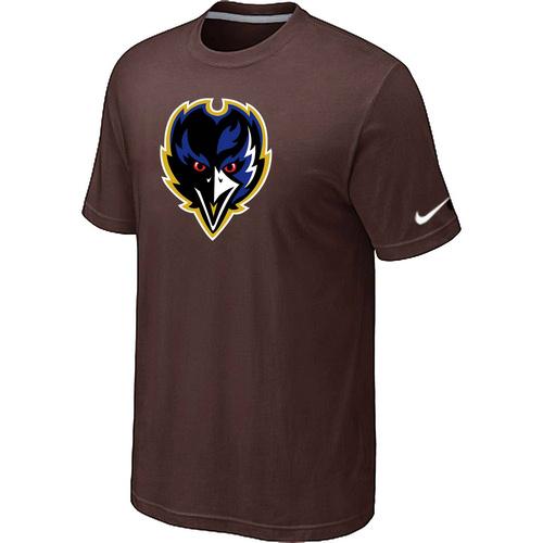 Nike Baltimore Ravens Tean Logo Brown NFL T-Shirt Cheap