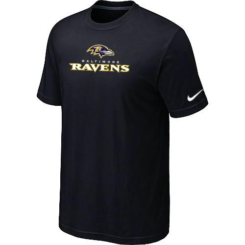 Nike Baltimore Ravens Authentic Logo T-Shirt Black Cheap