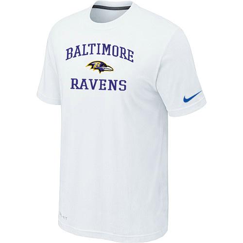 Baltimore Ravens Heart & Soull White T-Shirt Cheap