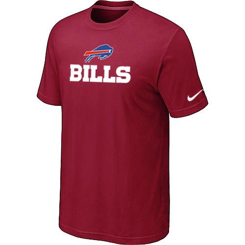Nike Buffalo Bills Authentic Logo T-Shirt Red Cheap
