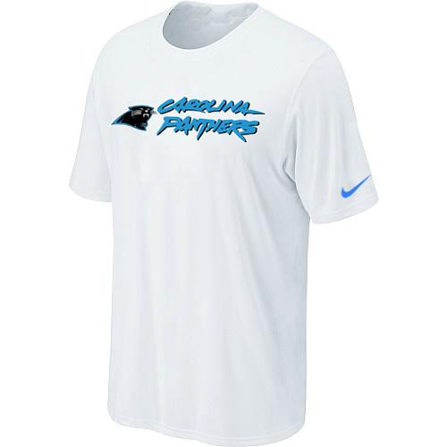 Nike Carolina Panthers Authentic Logo T-Shirt - White Cheap
