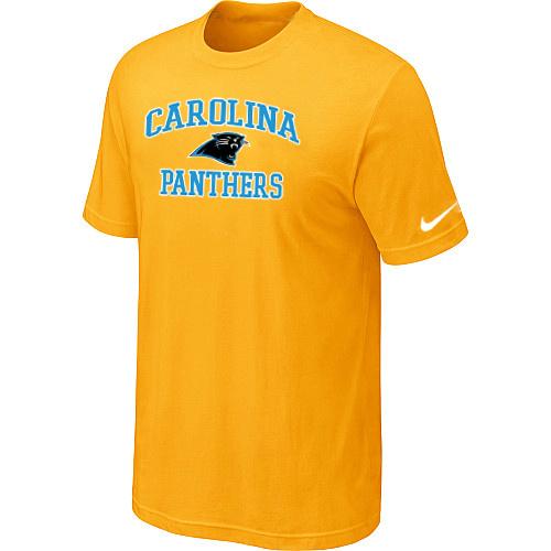 Carolina Panthers Heart & Soul Yellow T-Shirt Cheap