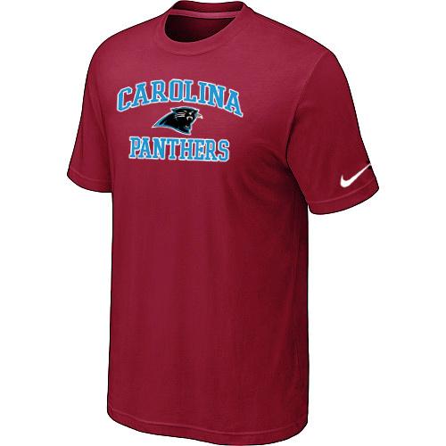 Carolina Panthers Heart & Soul Red T-Shirt Cheap