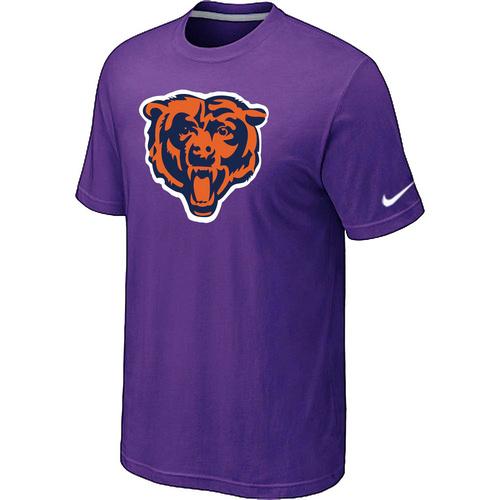 Nike Chicago Bears Purple Tean Logo NFL T-Shirt Cheap