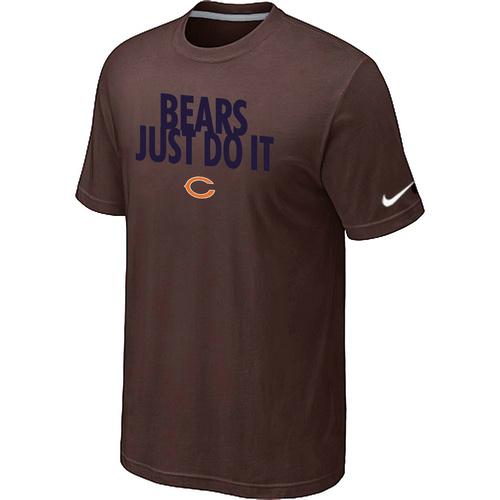 Nike Chicago Bears Just Do It Brown NFL T-Shirt Cheap