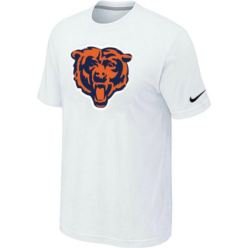 Nike Chicago Bears White Tean Logo NFL T-Shirt Cheap