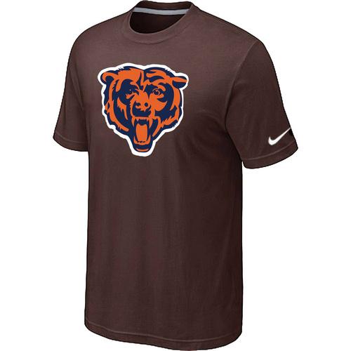 Nike Chicago Bears Brown Tean Logo NFL T-Shirt Cheap