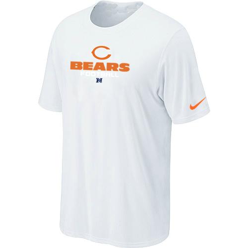 Nike Chicago Bears Sideline Legend Authentic Font logo T-Shirt White Cheap