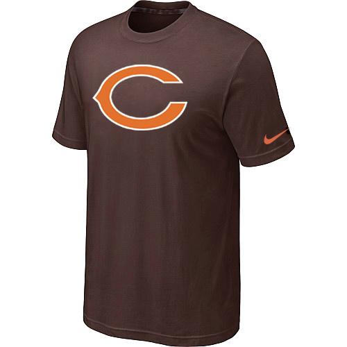 Chicago Bears Sideline Legend Authentic Logo Dri-FIT T-Shirt Brown Cheap