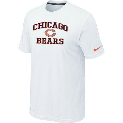 Chicago Bears Heart & Soul White T-Shirt Cheap