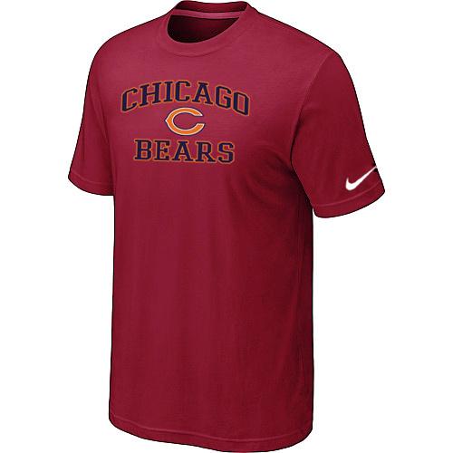 Chicago Bears Heart & Soul Red T-Shirt Cheap
