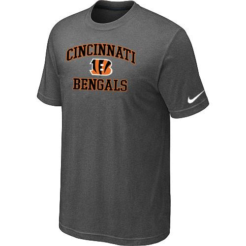 Cincinnati Bengals Heart & Soul Dark grey T-Shirt Cheap