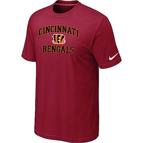 Cincinnati Bengals Heart & Soul Red T-Shirt Cheap