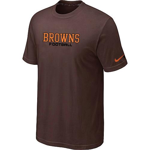 Nike Cleveland Browns Sideline Legend Authentic Font Brow NFL T-Shirt Cheap