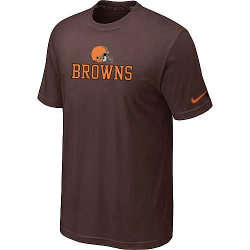 Nike Cleveland Browns Authentic Logo Brow NFL T-Shirt Cheap