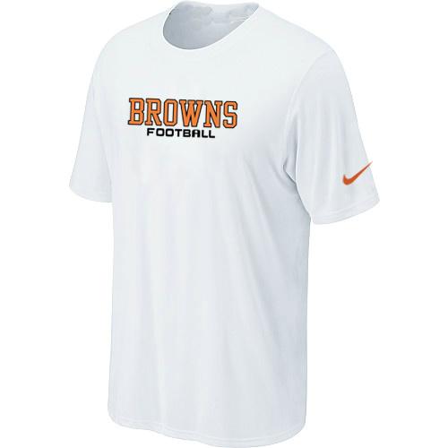 Nike Cleveland Browns Sideline Legend Authentic Font Dri-FIT T-Shirt White Cheap