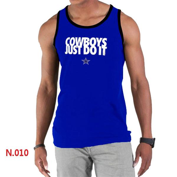 Nike NFL Dallas cowboys Sideline Legend Authentic Logo men Tank Top Blue 2 Cheap
