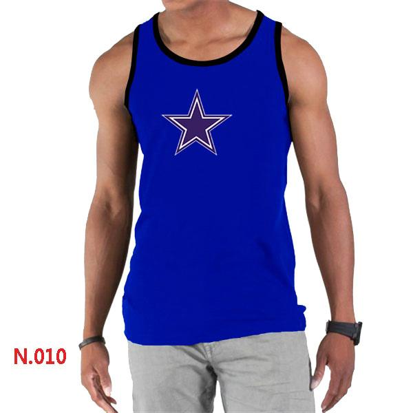Nike NFL Dallas cowboys Sideline Legend Authentic Logo men Tank Top Blue Cheap