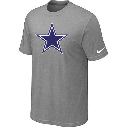 Nike Dallas Cowboys Sideline Legend Authentic Logo Dri-FIT Light grey NFL T-Shirt Cheap