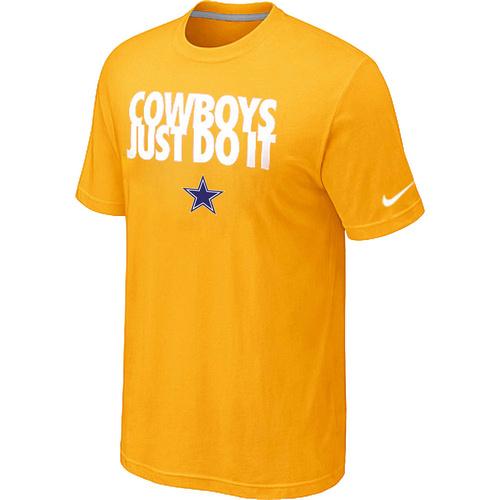 Nike Dallas cowboys Just Do It Yellow NFL T-Shirt Cheap