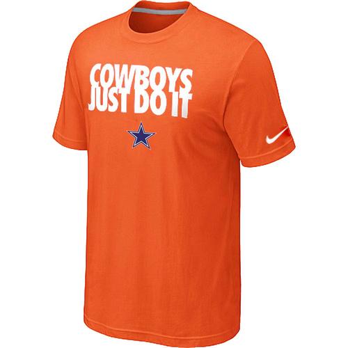 Nike Dallas cowboys Just Do It Orange NFL T-Shirt Cheap