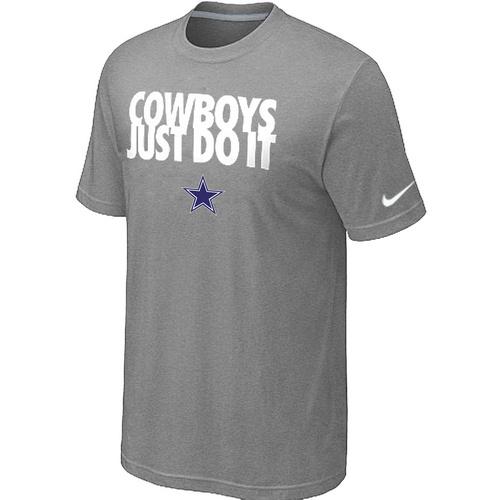 Nike Dallas cowboys Just Do It L.Grey NFL T-Shirt Cheap