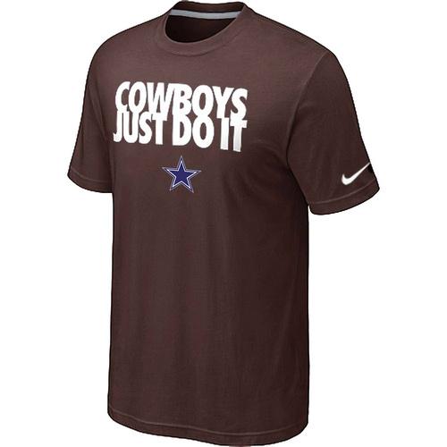 Nike Dallas cowboys Just Do It Brown NFL T-Shirt Cheap