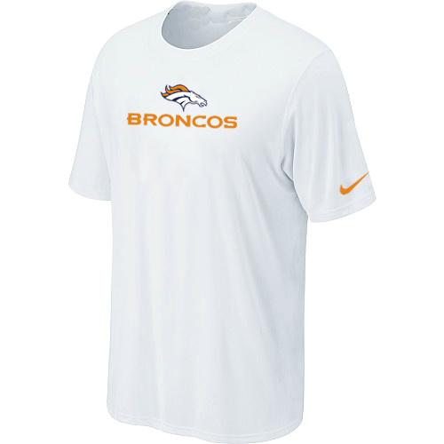 Nike Denver Broncos Authentic Logo White NFL T-Shirt Cheap