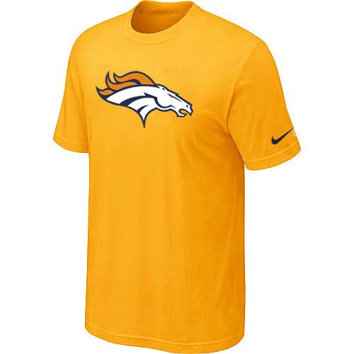 Denver Broncos Sideline Legend Authentic Logo Dri-FIT T-Shirt Yellow Cheap