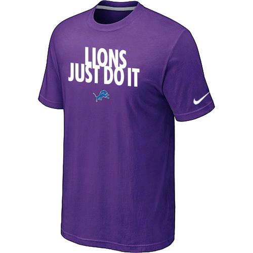 Nike Detroit Lions Just Do It Purple NFL T-Shirt Cheap