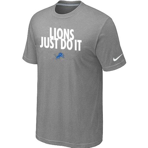 Nike Detroit Lions Just Do It L.Grey NFL T-Shirt Cheap