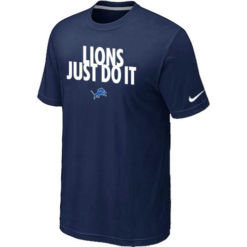 Nike Detroit Lions Just Do It D.Blue NFL T-Shirt Cheap