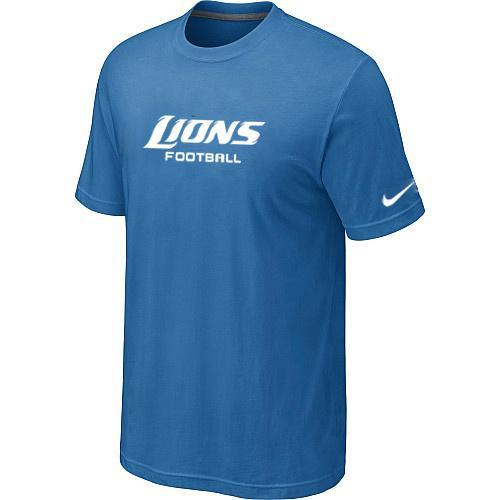 Nike Detroit Lions Sideline Legend Authentic Font Dri-FIT T-Shirt L.Blue Cheap