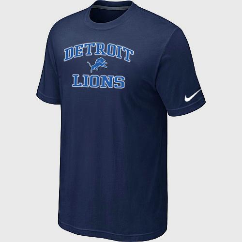 Detroit Lions Heart & Soul D.Blue T-Shirt Cheap