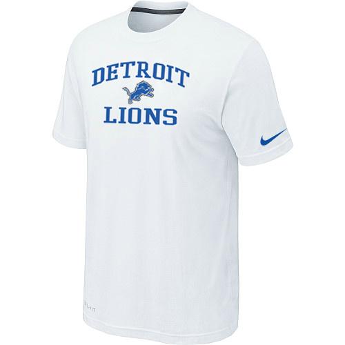 Detroit Lions Heart & Soul White T-Shirt Cheap