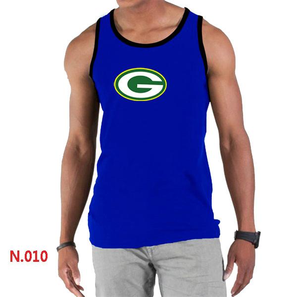 Nike NFL Green Bay Packers Sideline Legend Authentic Logo men Tank Top Blue Cheap