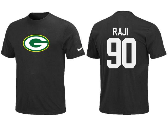 Nike Green Bay Packers 90 RAJI Name & Number Black NFL T-Shirt Cheap