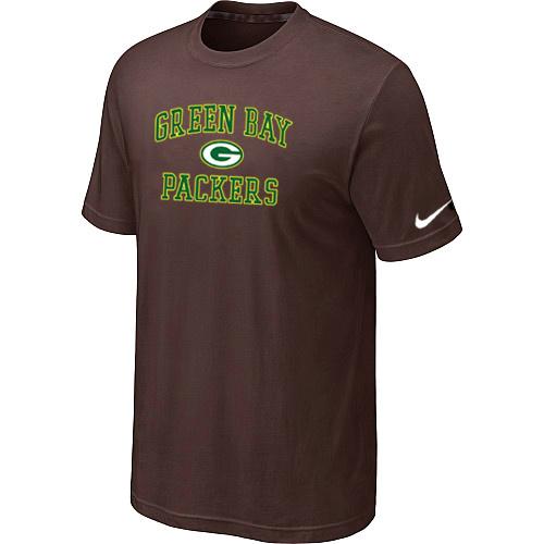 Green Bay Packers Heart & Soul Brown T-Shirt Cheap