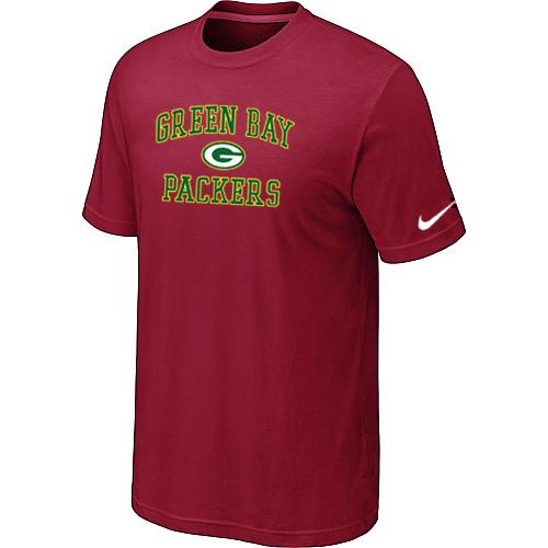 Green Bay Packers Heart & Soul Red T-Shirt Cheap