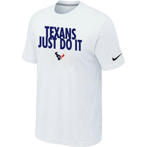 Nike Houston Texans Just Do It White NFL T-Shirt Cheap