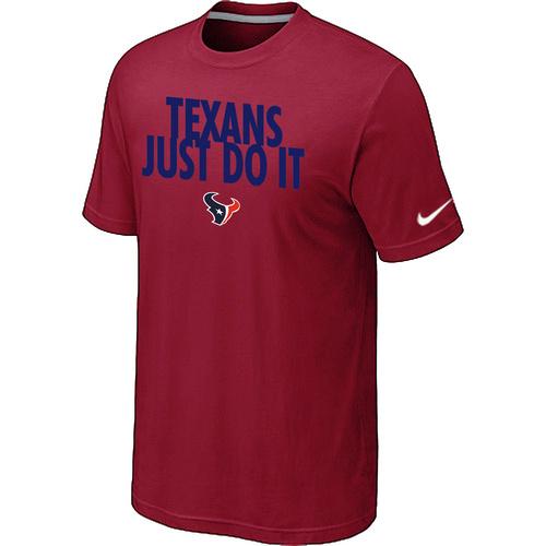 Nike Houston Texans Just Do It Red NFL T-Shirt Cheap