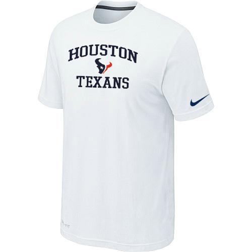 Houston Texans Heart & Soul White T-Shirt Cheap